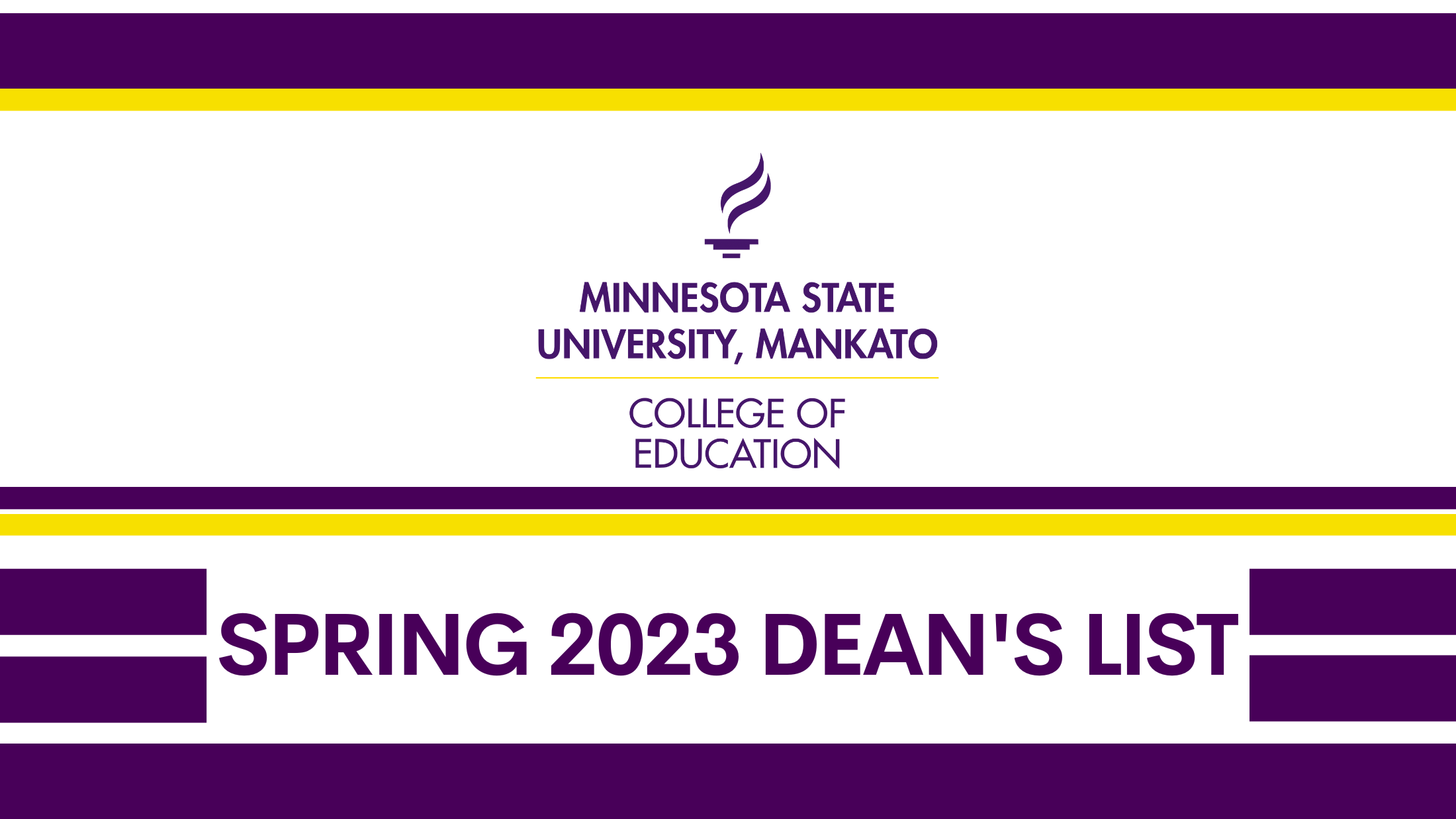 Graphic that states: Spring 2023 Dean's List