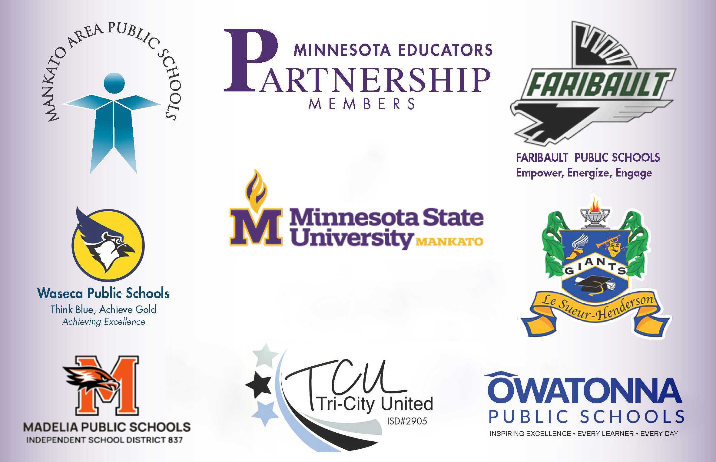 List of partner school district logos. 